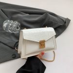 Women Fashion Elegant Solid Color Chain Small Square Shoulder Bag - Image 7