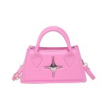 Wholesale Women Fashion Casual Simple Solid Color Cross Buckle Handbag - Image 7