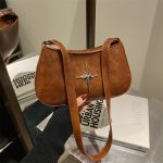 Women Fashion Casual Solid Color Cross Star Buckle Small Square Shoulder Bag - Image 6