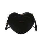 Women Fashion Casualsolid Color Heart Shaped Shoulder Bag - Image 6