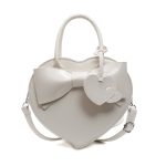 Women Fashion Solid Color Love-Shaped Shoulder Bag - Image 7