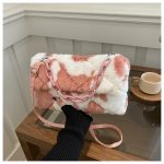 Women Fashion Leopard Plush Chain Shoulder Bag - Image 7