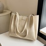 Women Fashion Casual Solid Color Large Capacity Tote Bag