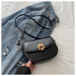 Women Fashion Retro Solid Color Shoulder Bag - Image 7
