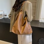 Wholesale Women Fashion Simple Casual Solid Color Large Capacity Tote Bag - Image 7