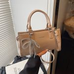 Women Fashion Elegant Solid Color Bowknot Pendat Handbag - Image 6