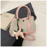 Women Fashion Splicing Pony Pendant Handbag - Image 7