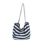 Wholesale Simple Casual Large Capacity Stripe Tote Bag - Image 7