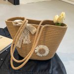 Wholesale Large Capacity Hand Straw Woven Women Summer Beach Tote Bag - Image 7