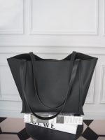 Wholesale Vintage Black Large Capacity Tote Bag - Image 7
