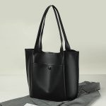 Wholesale Women Solid Color Large Capacity Shoulder Tote Bag - Image 7