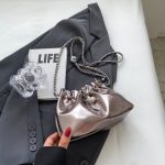 Women Fashion Casual Solid Color Chain Shoulder Bag - Image 7