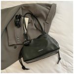 Women Fashion Casual Solid Color Pleated Shoulder Bag - Image 7