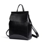 Wholesale Women Fashion Retro Simple Leather Solid Color Backpack - Image 6