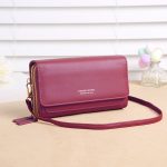 Wholesale Solid Color Touch Screen Mobile Phone Bag Crossbody Bag Purse - Image 6
