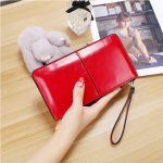 Wholesale Zipper Clutch Solid Color Purse - Image 5