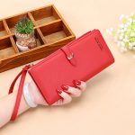 Women Solid Color Clutch Bags Large Capacity Purse - Image 4