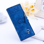 Women Long Zipper Wallet Multi-Function Clutch Frosted Purse - Image 7