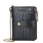 Wholesale Men Wallet Double Zipper Buckle Coin Purse Retro Wallet Vertical Coin Purse - Image 7