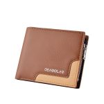 Wholesale Men'S Wallet Short Tri-Fold Pu Wallet Stitching Business Zipper Coin Purse Multi-Card Card Holder Coin Bag - Image 7