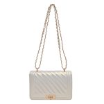 Women Casual Simple Solid Color Lock Buckle Chain Square Shoulder Bag - Image 16