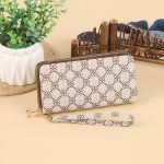Wholesale Women Simple Fashion Vintage Letter Printing Zipper Long Purses - Image 16