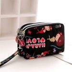 Women Fashion Solid Color Frosted Three-Layer Zipper Storage Purses - Image 17