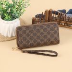 Wholesale Women Simple Fashion Vintage Letter Printing Zipper Long Purses - Image 17