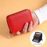 Wholesale Fashion Simple Solid Color Multifunctional Zipper Card Bag Wallet - Image 8