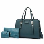 Wholesale Women Casual Simple Solid Color Bag Large Capacity Handbag Three-Piece Set - Image 10