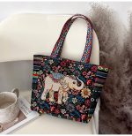 Wholesale Women Fashion Ethnic Embroidered Canvas Tote Bag - Image 18