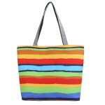 Wholesale Women Fashion Canvas Stripe Tote Bag - Image 34