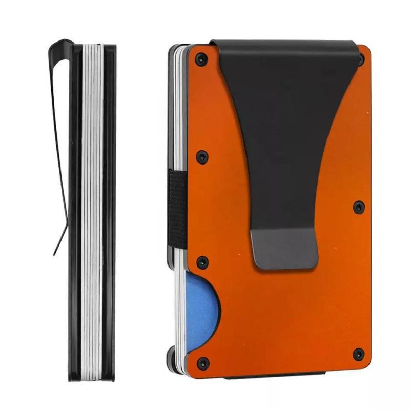 color_12-56 Wholesale Men Fashion Casual Metal Aluminum Alloy Card Holder Anti-Magnetic Rfid Wallet - Image 1