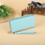 Women Fashion Simple Woven Zipper Long Purses - Image 19