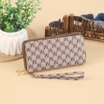 Wholesale Women Simple Fashion Vintage Letter Printing Zipper Long Purses - Image 19