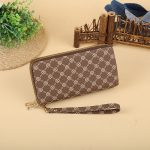 Women Fashion Long Frosted Double Zipper Gradient Multi-Card Position Purses - Image 19