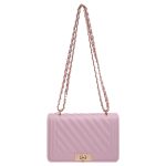 Women Casual Simple Solid Color Lock Buckle Chain Square Shoulder Bag - Image 19