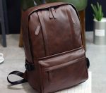 Casual Men Travel Bag Large Capacity Pu Leather Backpack - Image 19