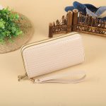 Women Fashion Simple Woven Zipper Long Purses - Image 20