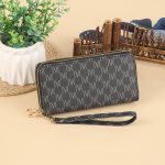 Wholesale Women Simple Fashion Vintage Letter Printing Zipper Long Purses - Image 20