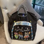 Wholesale Women Fashion Nylon Embroidered Large Capacity Canvas Shopping Bag - Image 20