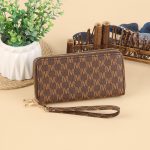 Wholesale Women Simple Fashion Vintage Letter Printing Zipper Long Purses - Image 21