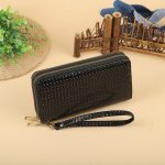Women Fashion Simple Woven Zipper Long Purses - Image 22