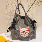 Wholesale Women Fashion Nylon Embroidered Large Capacity Canvas Shopping Bag - Image 22