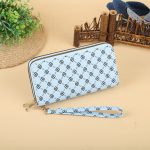 Women Fashion Long Frosted Double Zipper Gradient Multi-Card Position Purses - Image 24
