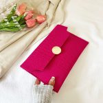 Wholesale Summer Women Simple Solid Color Felt Flap Rectangular Purses - Image 8