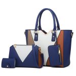 Wholesale Fashionable Large Capacity Contrast Color Stitching Handbag Four-Piece Set - Image 8
