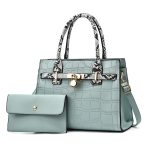 Women Fashion Snake Pattern Square Large Capacity Purses Handle Shoulder Bag Suit - Image 5