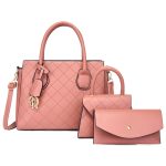Wholesale Fashion Solid Color Large Capacity Handbag Three Piece Set - Image 4