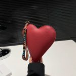 Women Fashion Creative Simple Solid Color Heart-Shaped Purses - Image 8